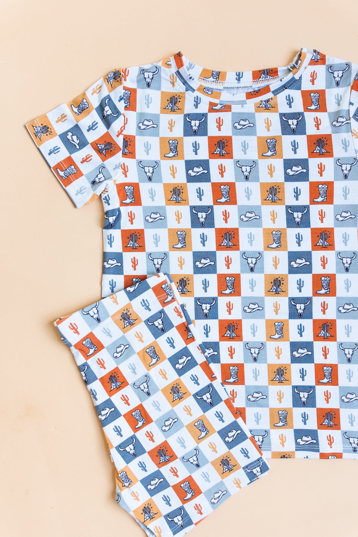 WILD WEST CHECKERS DREAM SHORT SET