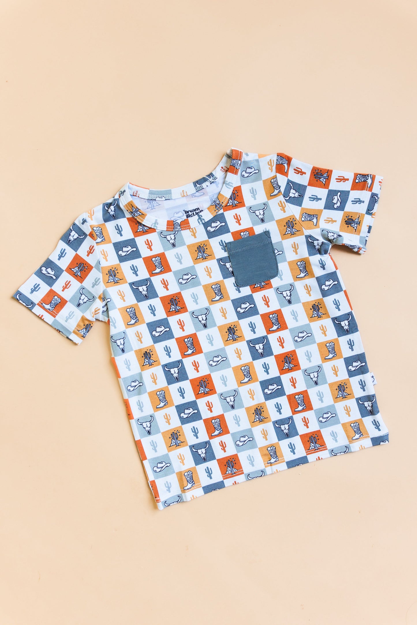 WILD WEST CHECKERS DREAM POCKET TEE