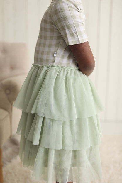 SAGE GINGHAM DREAM TUTU DRESS