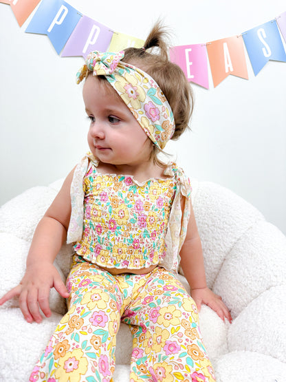 BLOOMIN' WILDFLOWERS DREAM SMOCKED FLARE SET