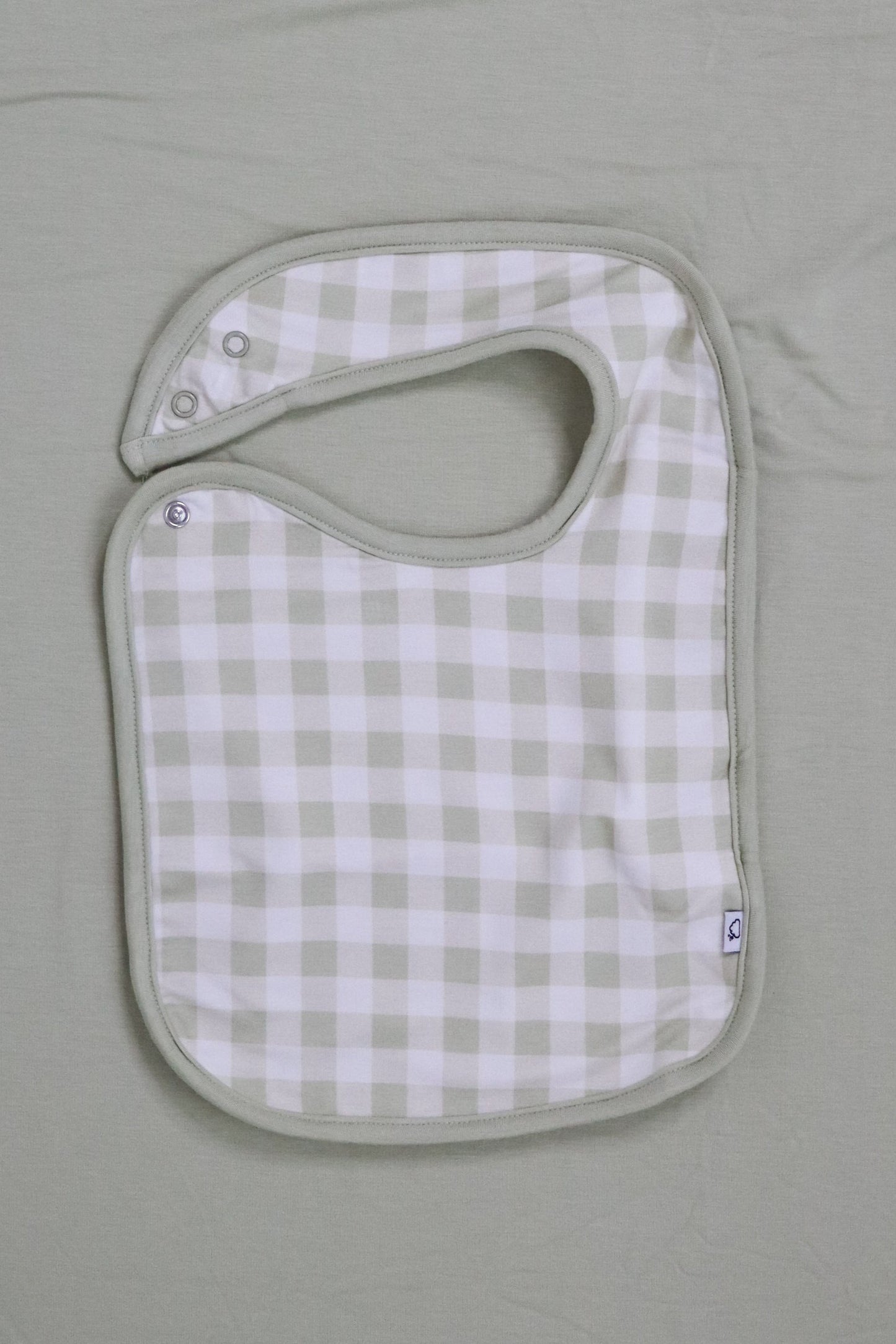 SAGE GINGHAM DREAM BABY BIB