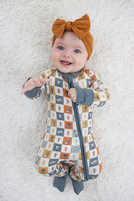 WILD WEST CHECKERS DREAM ROMPER