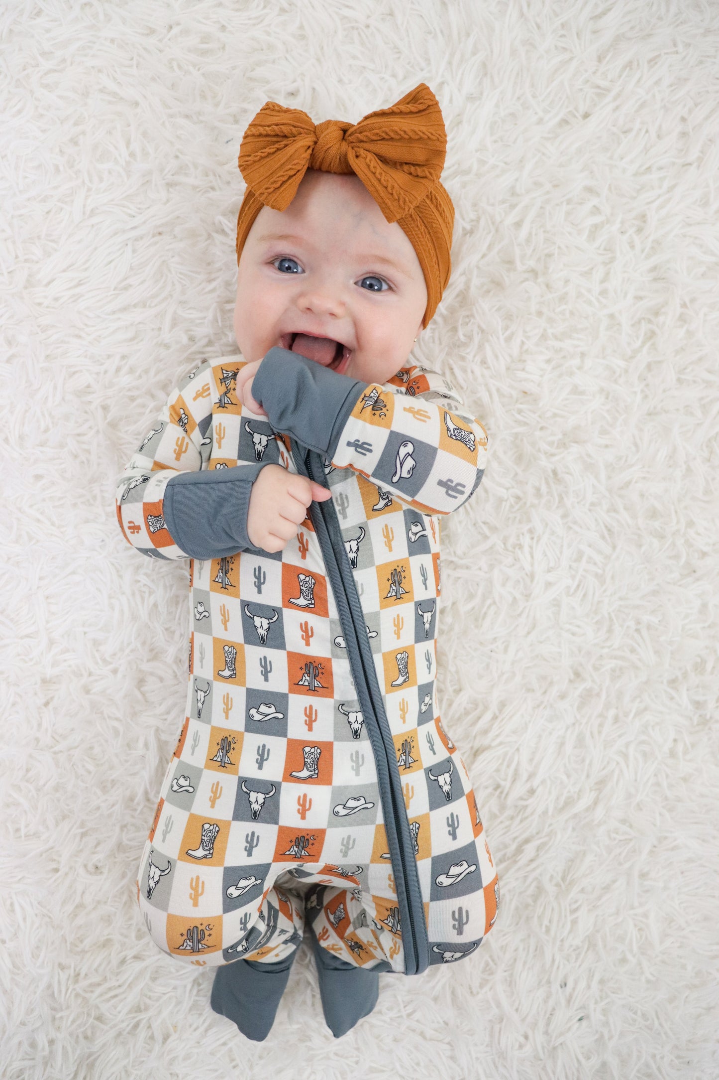 WILD WEST CHECKERS DREAM ROMPER