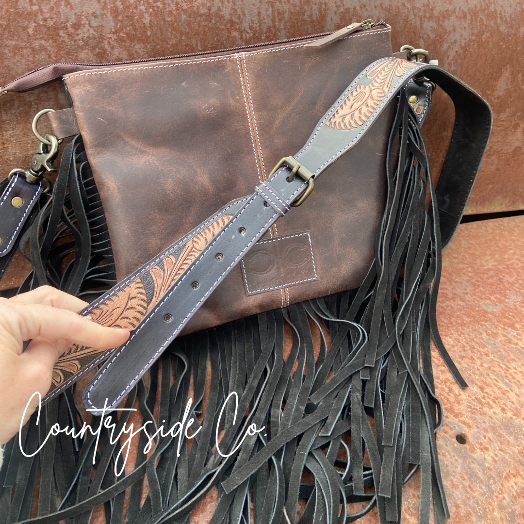 The Outlaw Cowhide Fringe Purse by Countryside Co. ONLY AT COUNTRYSIDE CO.