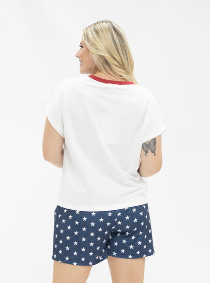 Blue and White Star Shorts