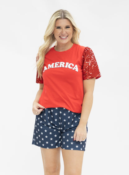 Blue and White Star Shorts