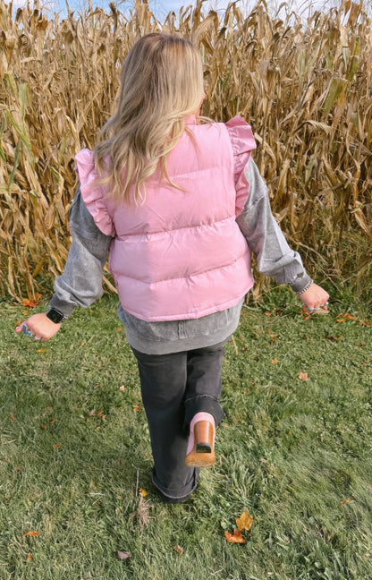 RUFFLE VEST (PINK)