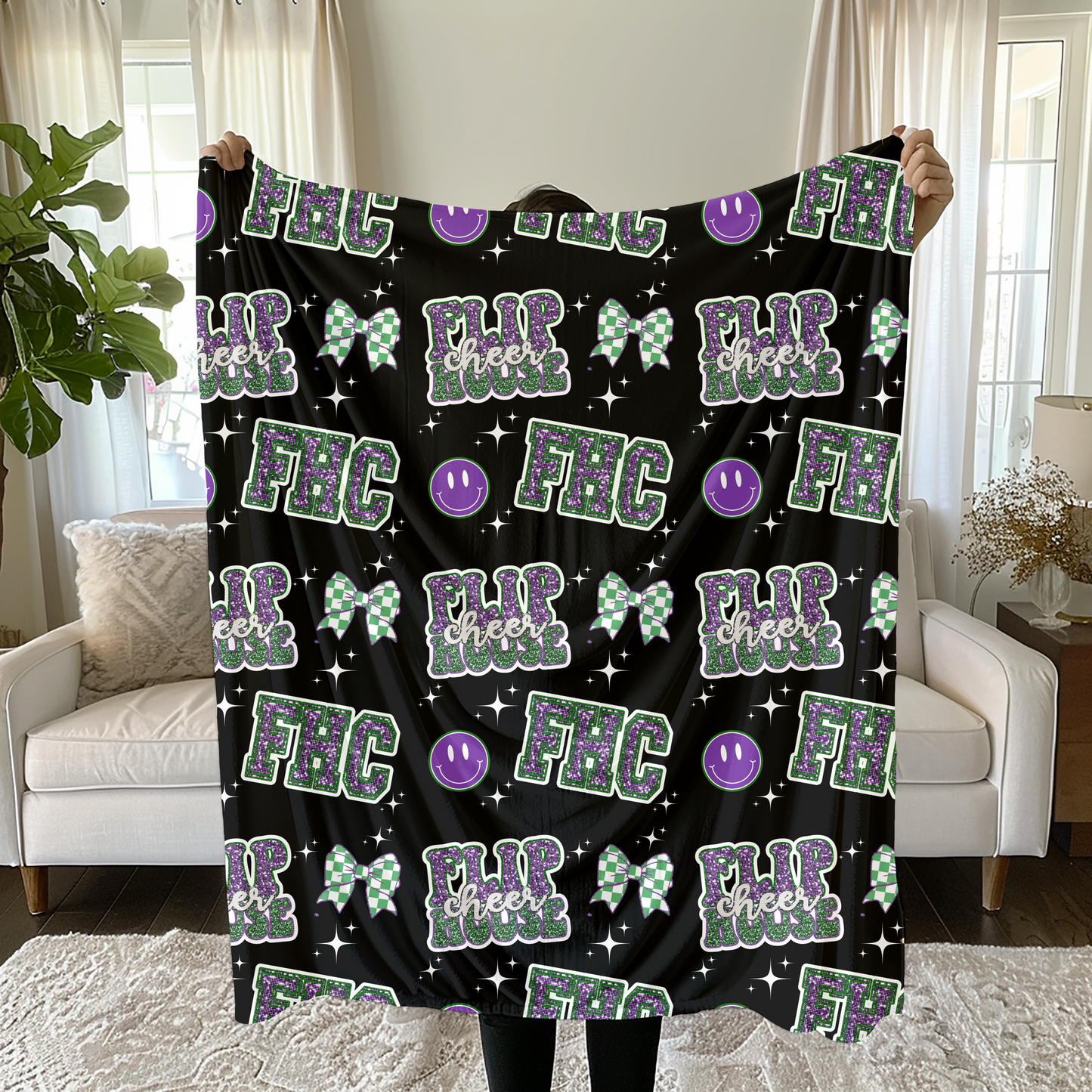 Flip house cheer blanket