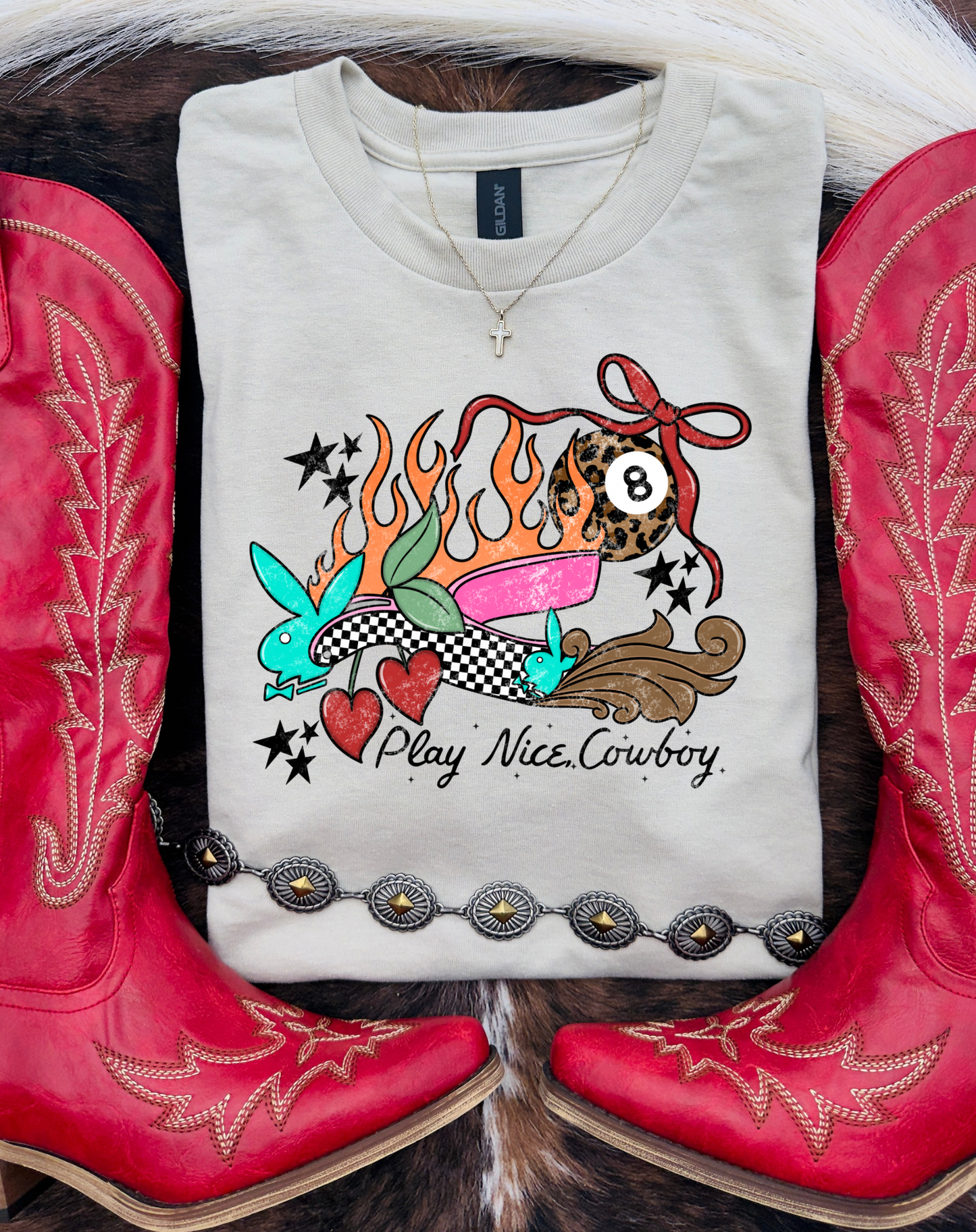 Play Nice Cowboy Graphic Tee