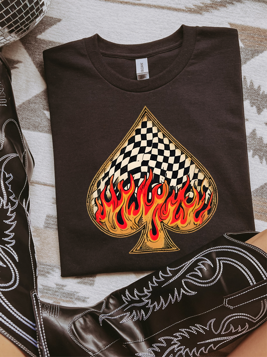 Flaming Spade Graphic Tee