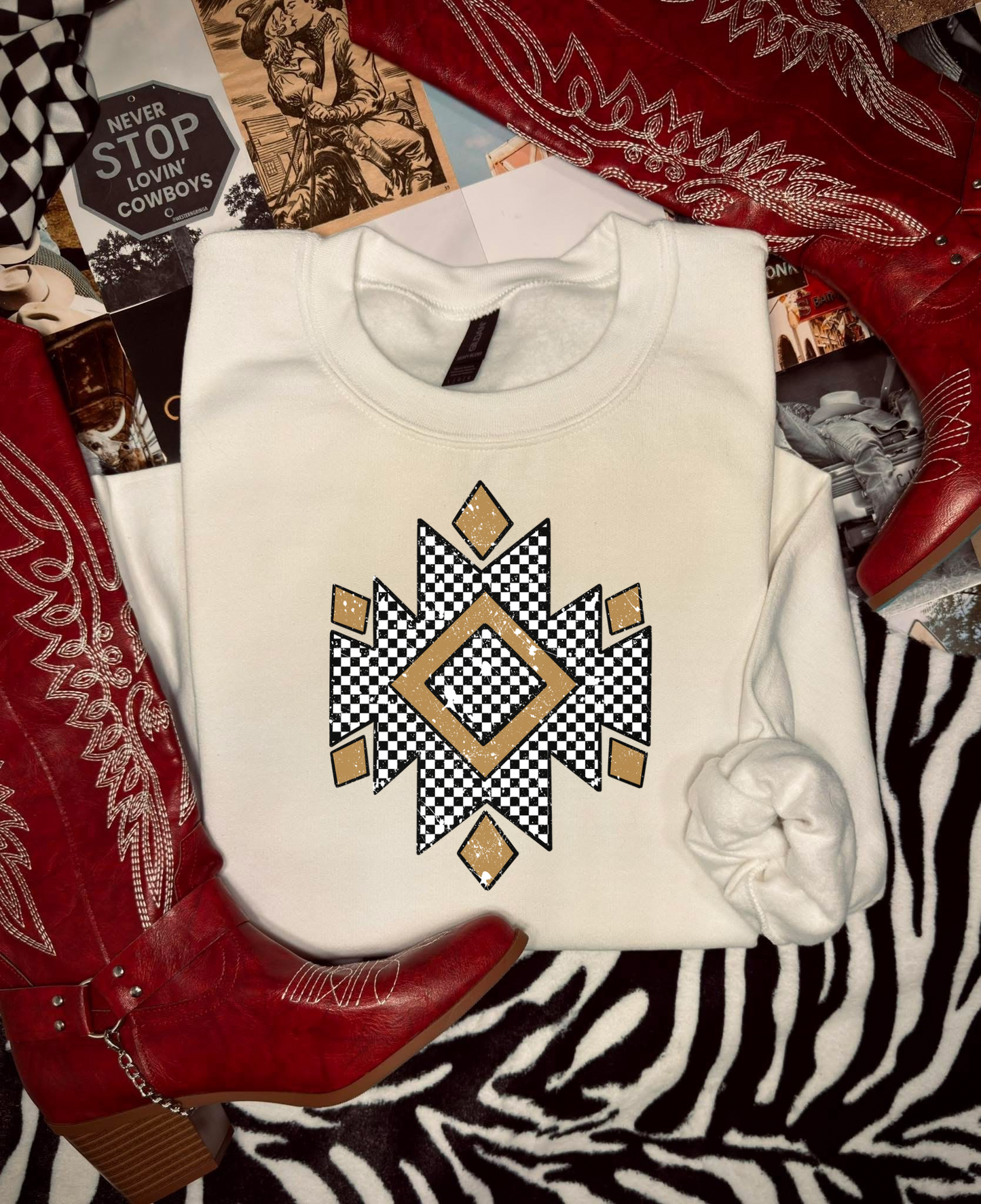 Brown Aztec Crewneck