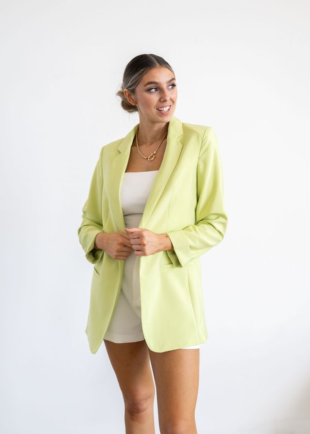 The Nessa Classic Blazer in Lime