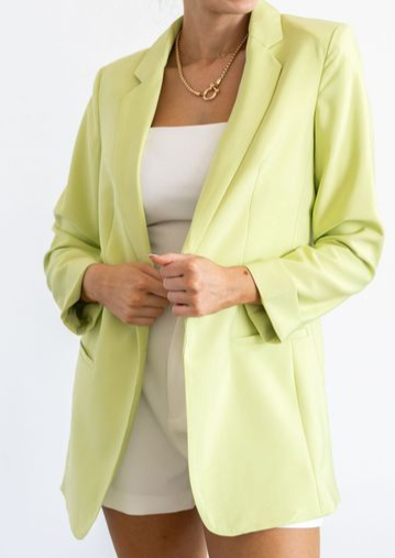 The Nessa Classic Blazer in Lime