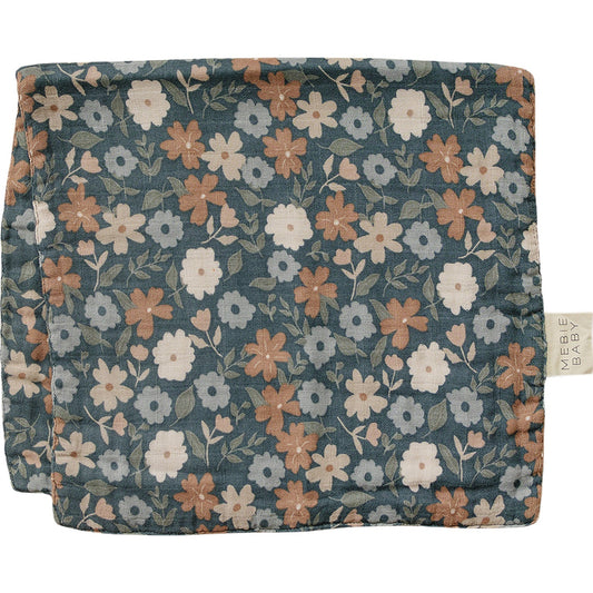 Midnight Floral Muslin Burp Cloth