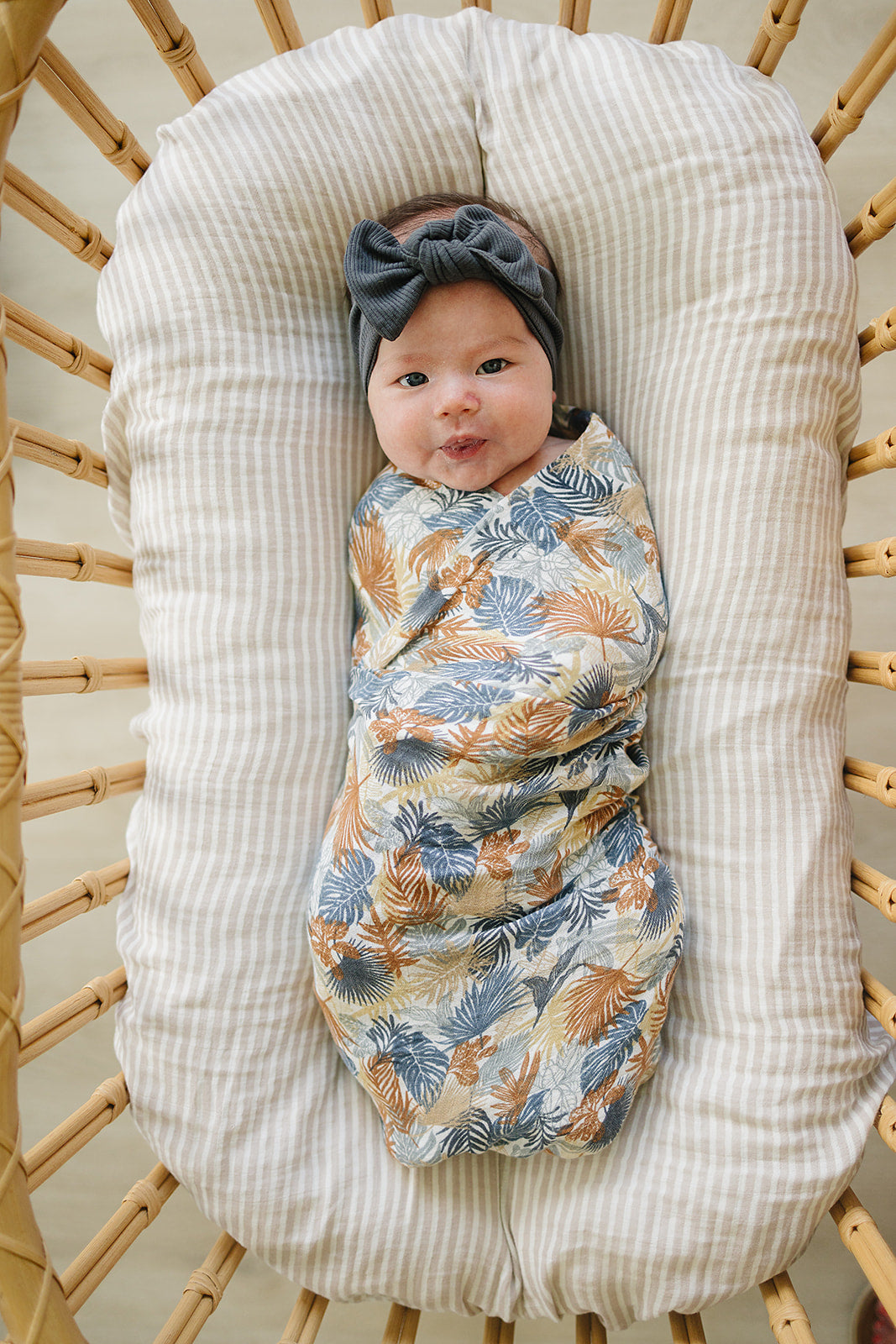 Paradise Palms Muslin Swaddle Blanket