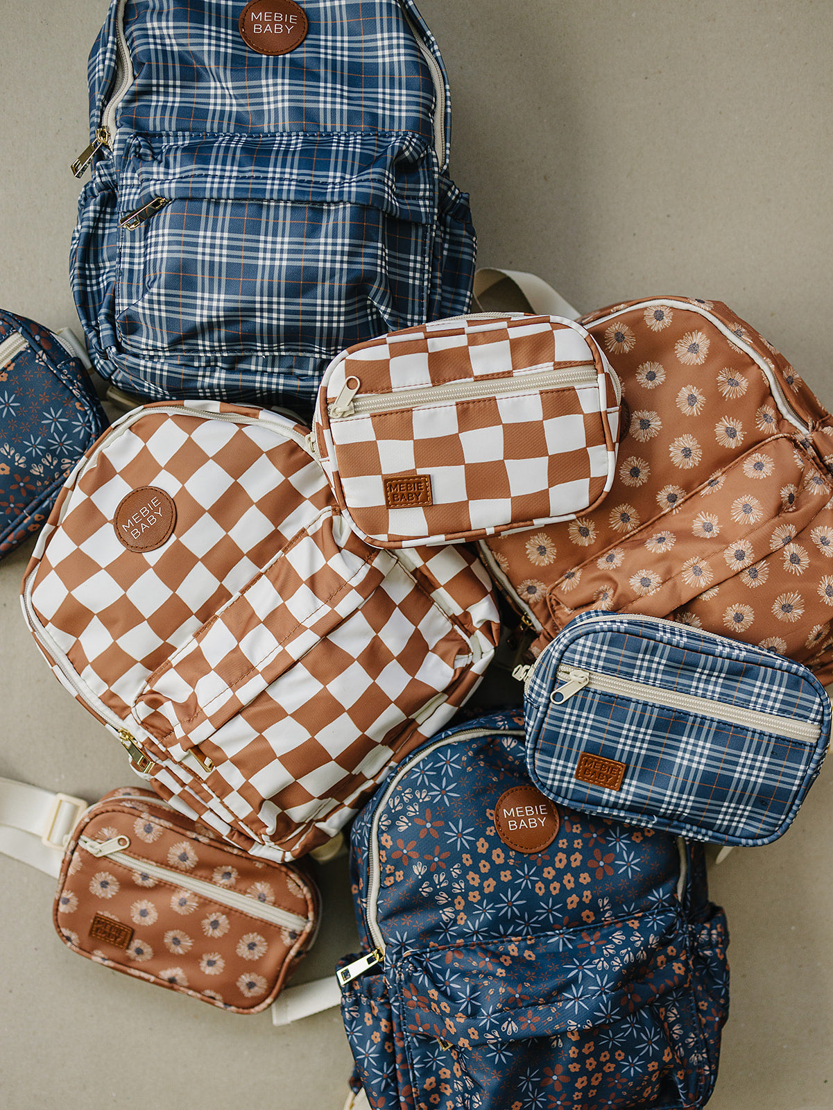 Navy Floral Mini Backpack