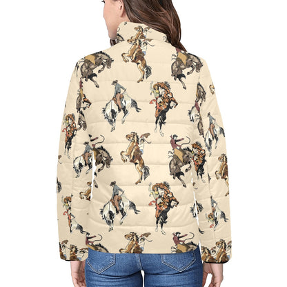 Vintage Cowgirl Women's Puffy Bomber Jacket