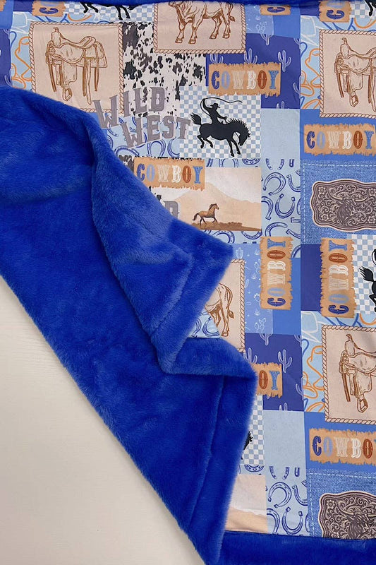 32" x 32" Wild West Baby Blanket