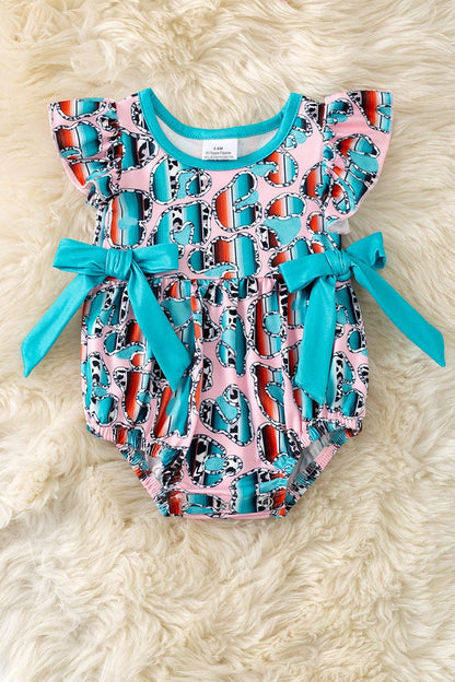 Serape& Cheetah Baby Romper