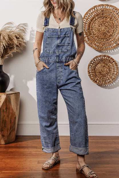 Denim Straight Leg Bibs