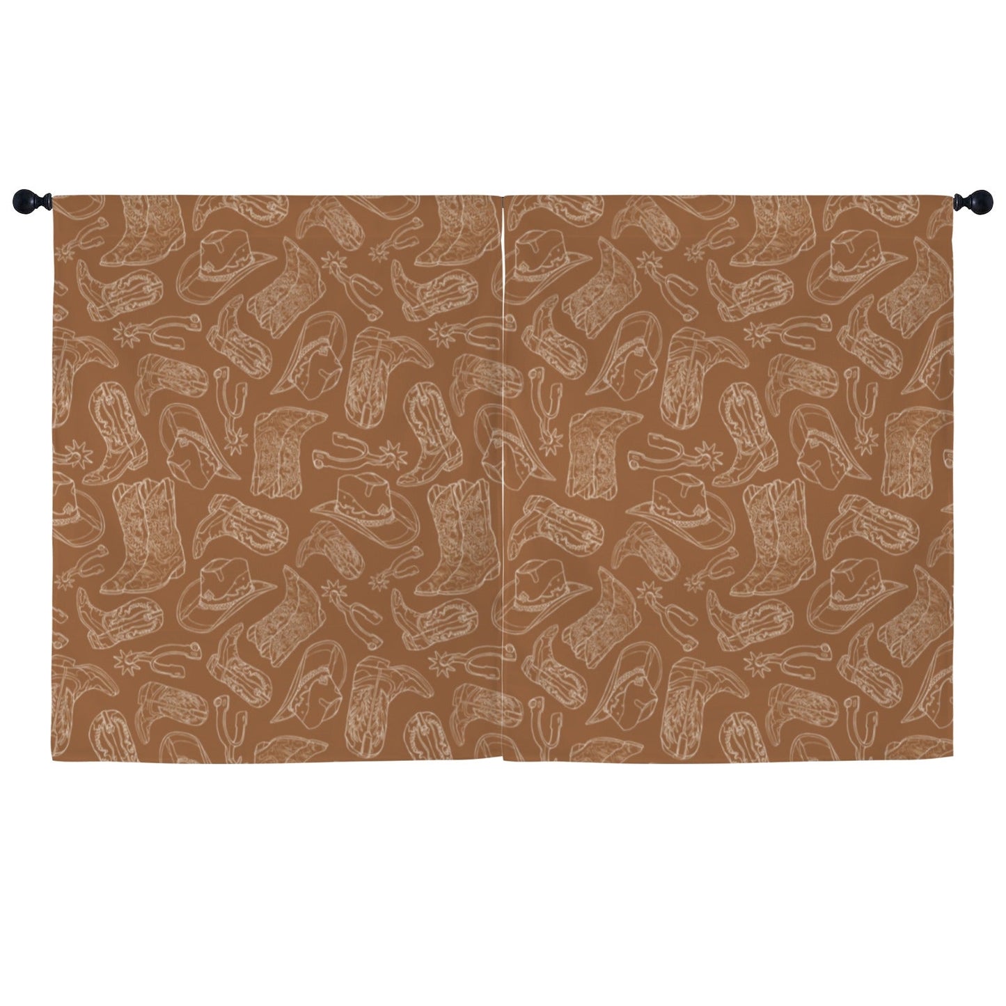 Western Print Curtains (52" x 63" ) Made in America