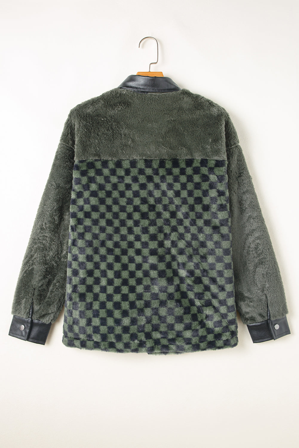 Vineyard Green Fleece Checkerboard Jacket