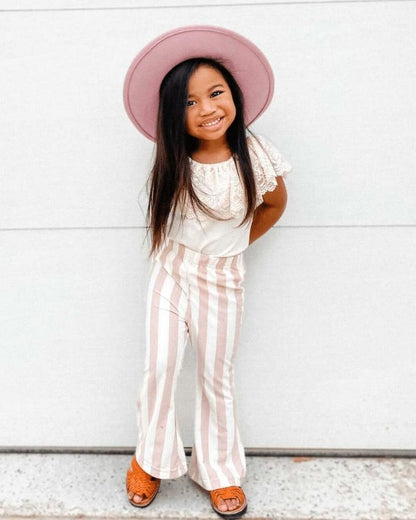 Blakely Boho Bell Bottoms - Peaches 'n Cream Stripes