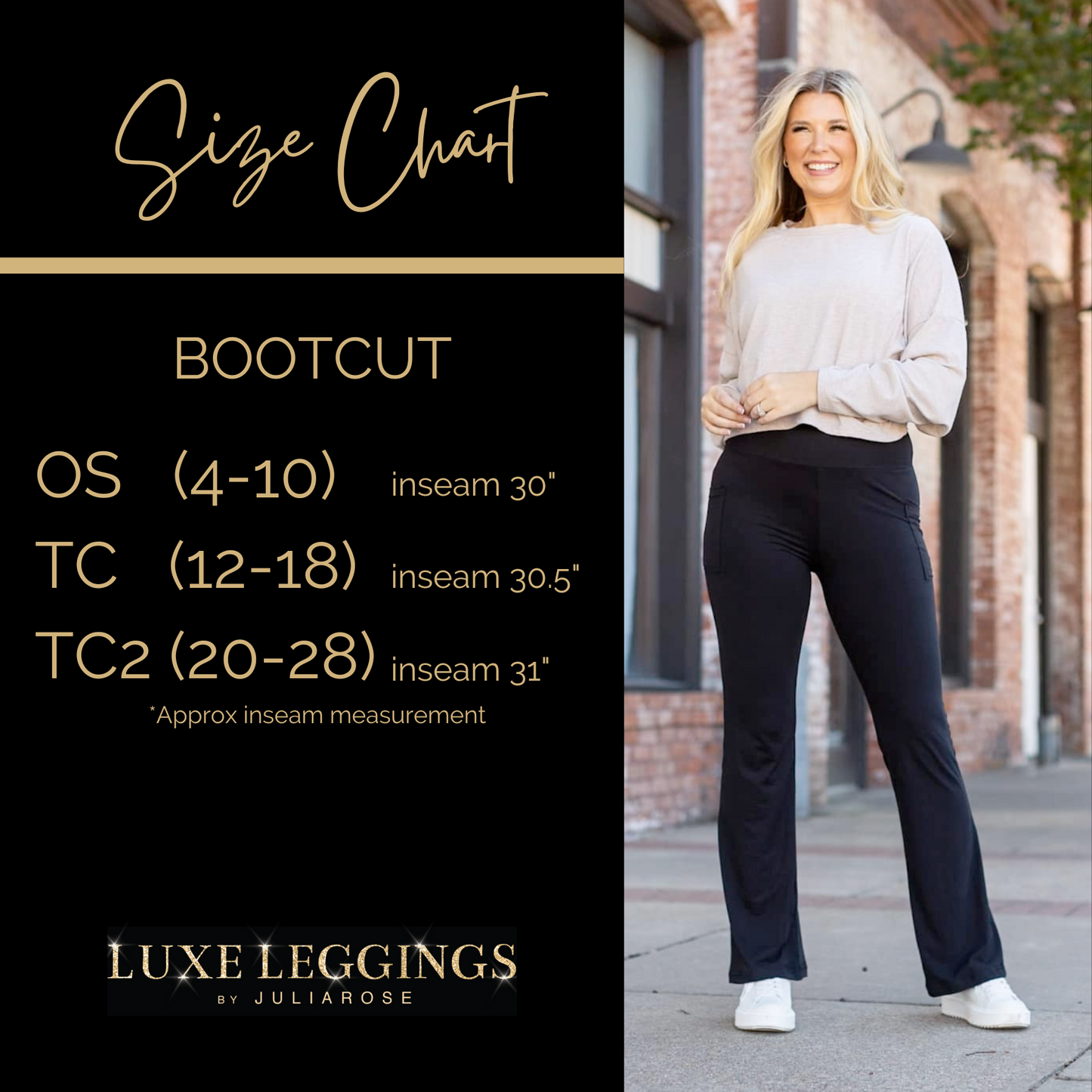 Ready to Ship | The Liz - Crossover Bootcut Leggings with Pockets