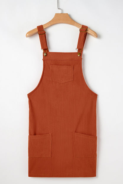 Cinnamon Corduroy Overall Dress