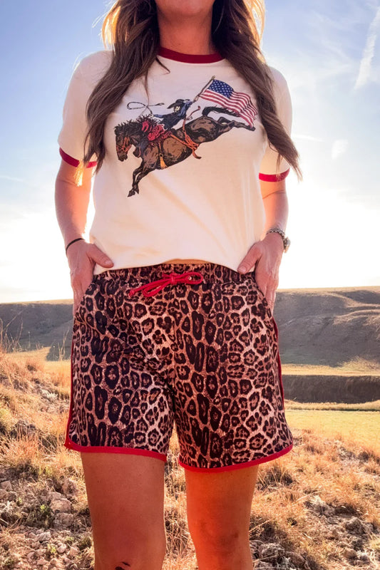 CHEETAH CHIC LONG SHORTS