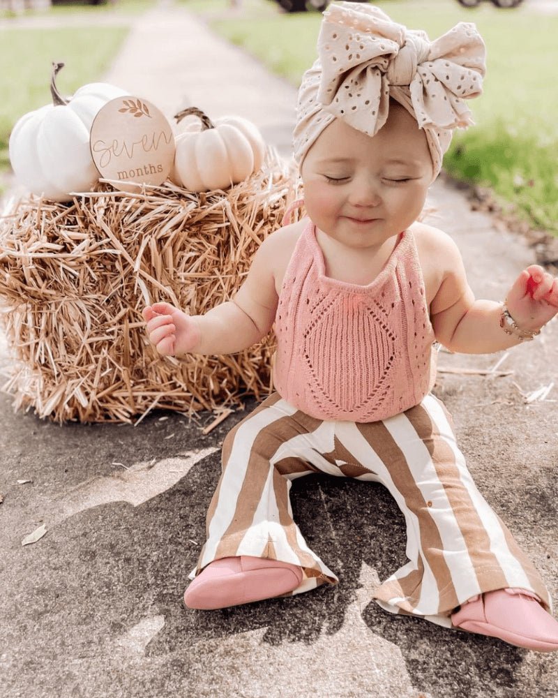 Drake Crochet Halter Romper - Candy Pink