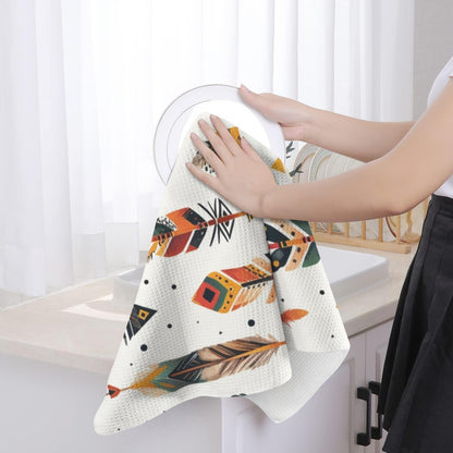 Southwestern Feathers Set of 2 Dish Towels Made in America