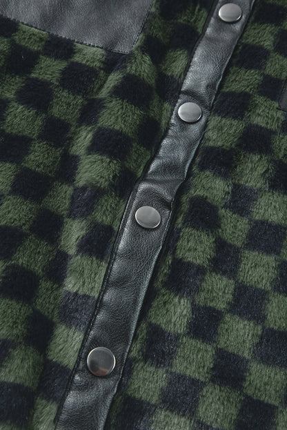 Vineyard Green Fleece Checkerboard Jacket