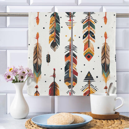 Southwestern Feathers Set of 2 Dish Towels Made in America