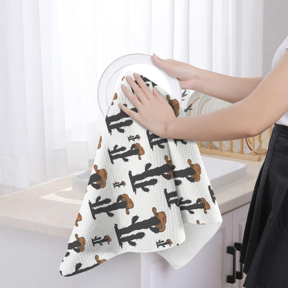 Cowboy Cactus Set of 2 Kitchen Dish Towels Made in America