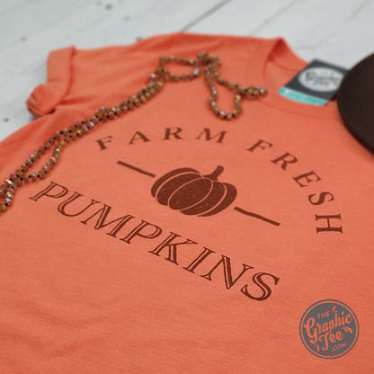 Farm Fresh Pumpkins Heather Orange Short Sleeve Tee