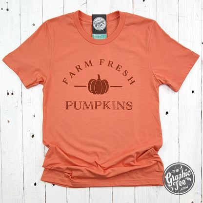 Farm Fresh Pumpkins Heather Orange Short Sleeve Tee