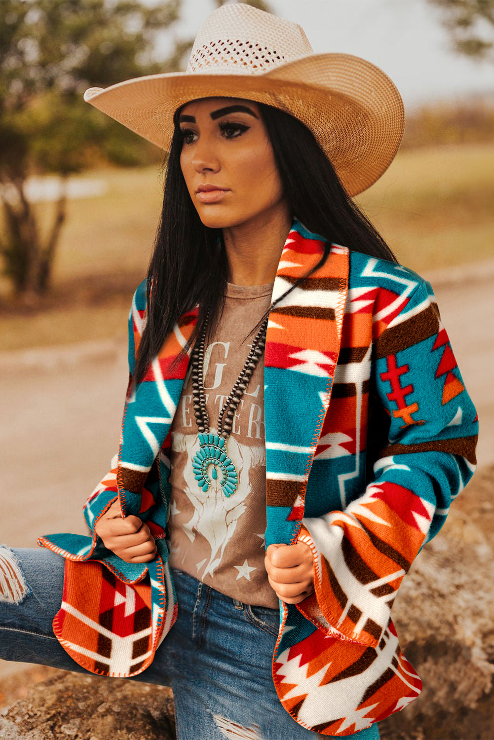 Aztec Print Jacket