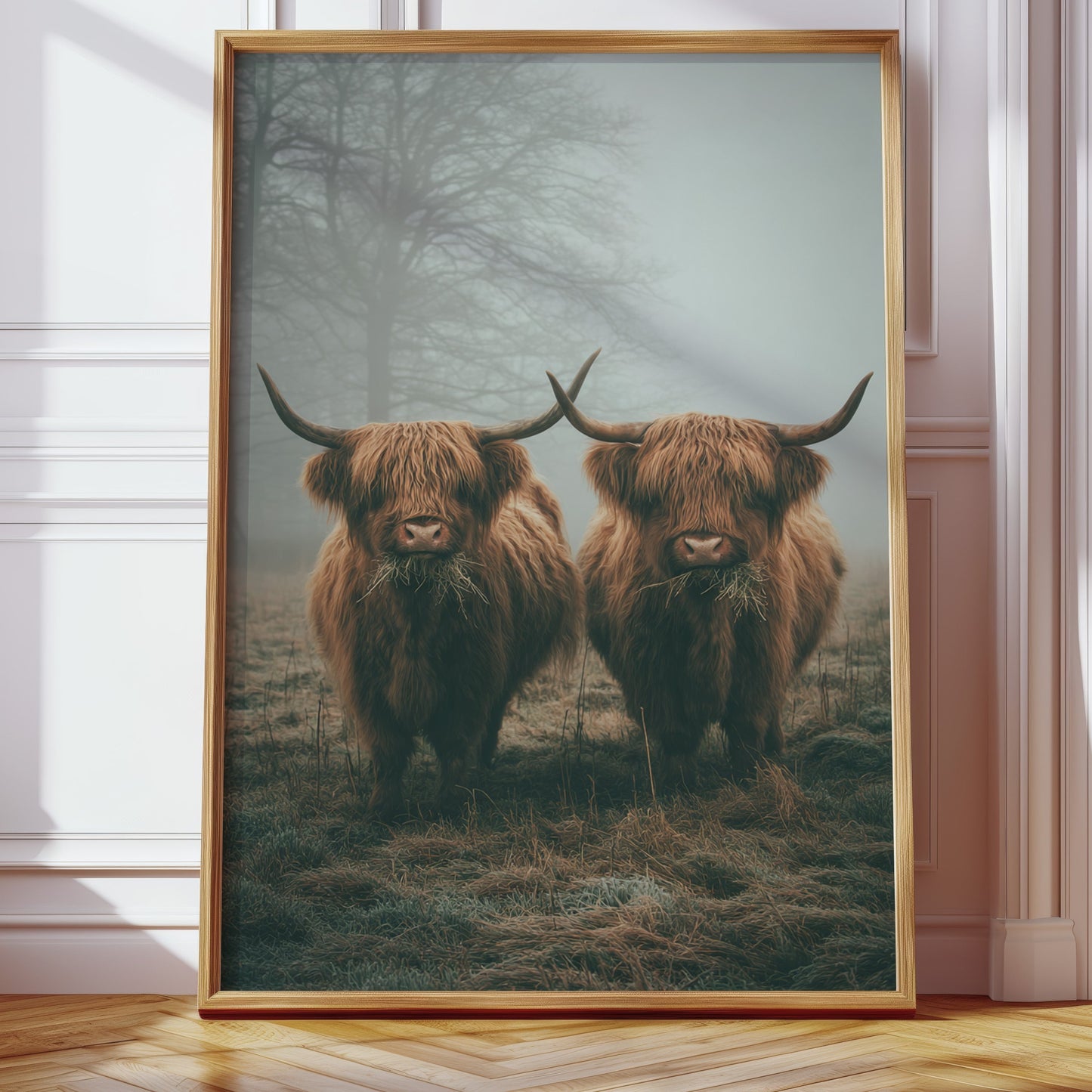 Gentle Giants Beneath Misty Skies