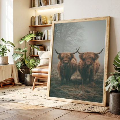 Gentle Giants Beneath Misty Skies