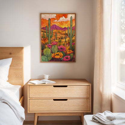 Sunset Over Desert Blooms