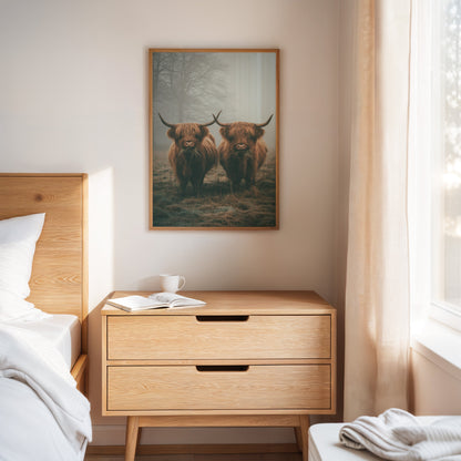 Gentle Giants Beneath Misty Skies