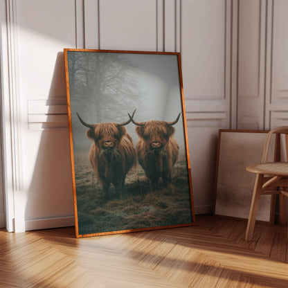 Gentle Giants Beneath Misty Skies