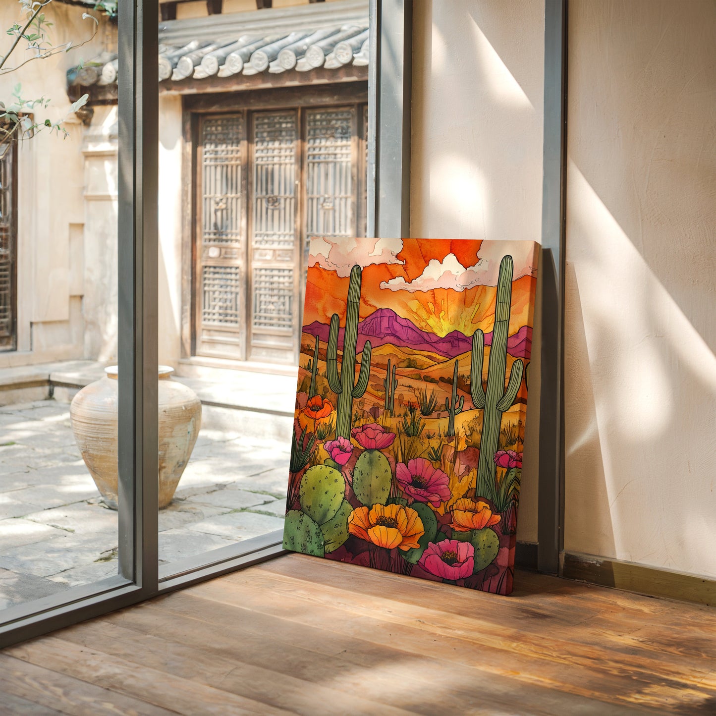 Sunset Over Desert Blooms