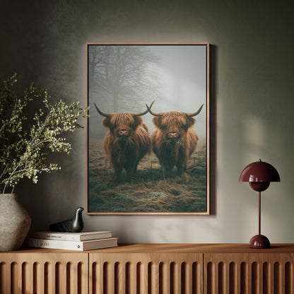 Gentle Giants Beneath Misty Skies