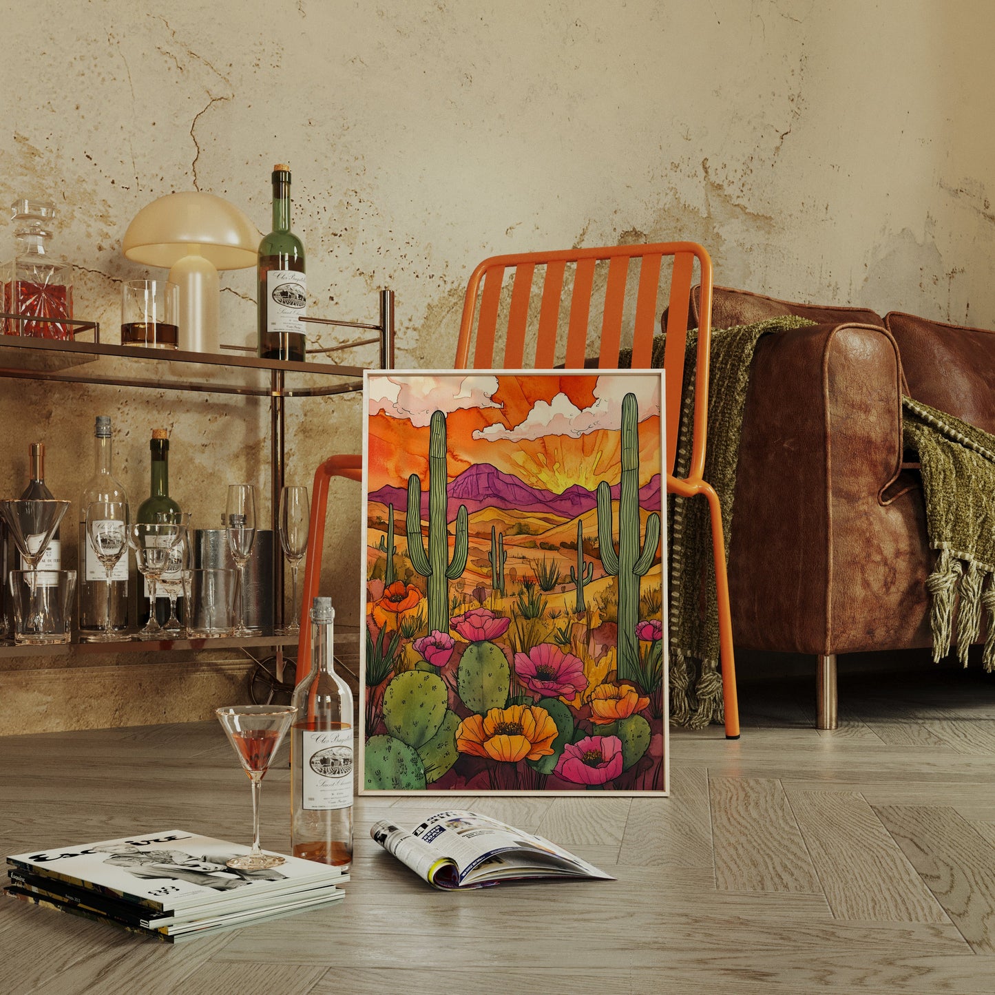 Sunset Over Desert Blooms