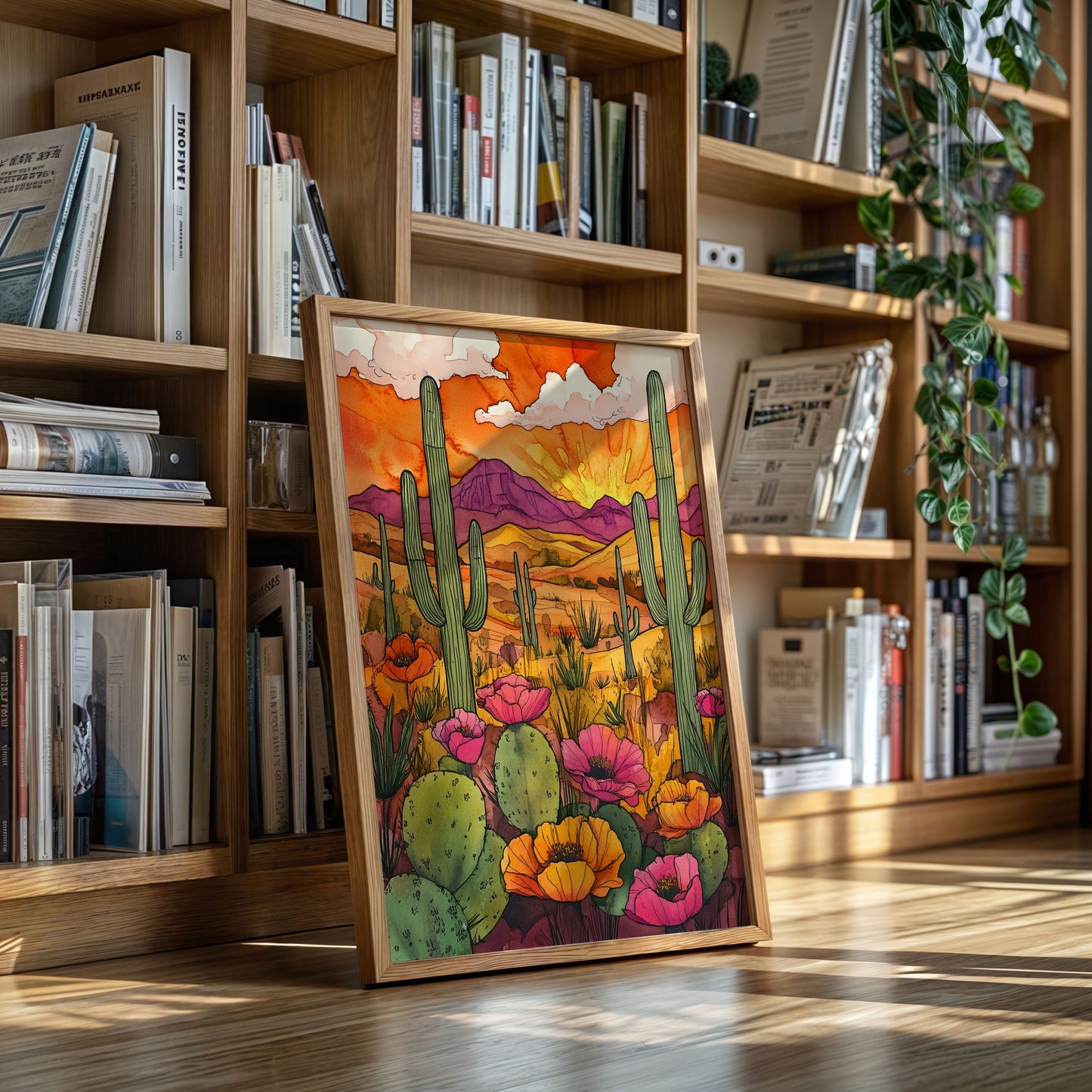 Sunset Over Desert Blooms