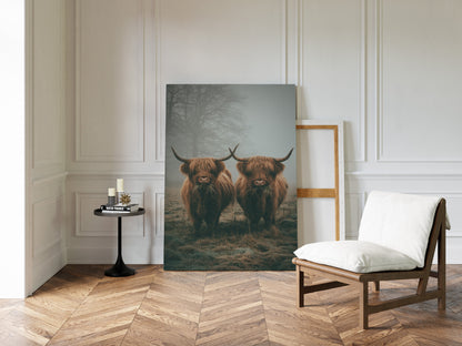 Gentle Giants Beneath Misty Skies