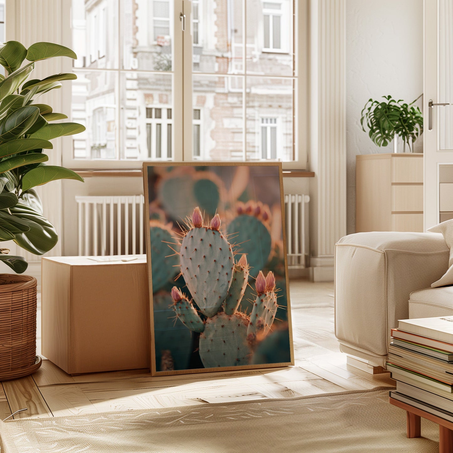 Cacti Embrace the Golden Dawn