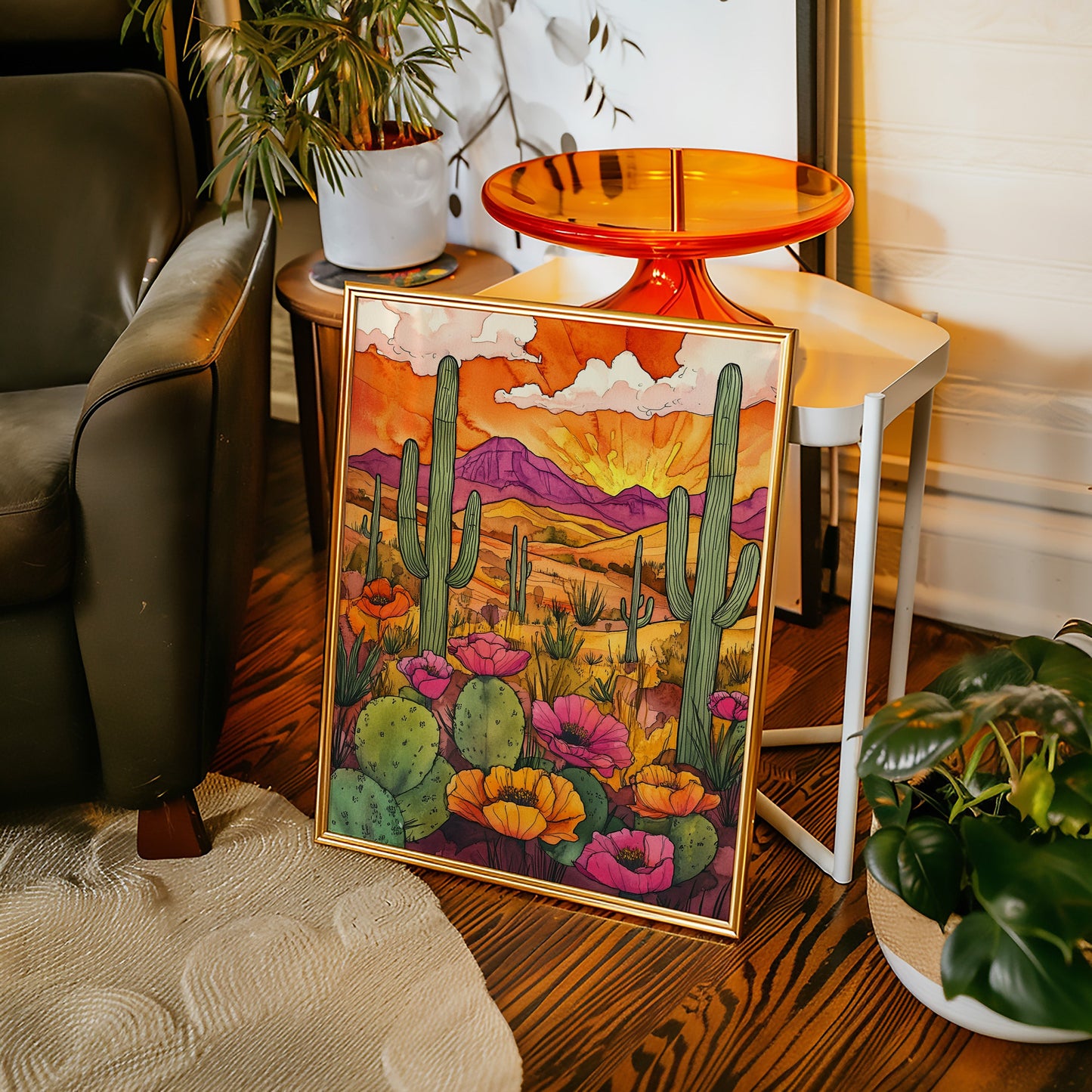 Sunset Over Desert Blooms